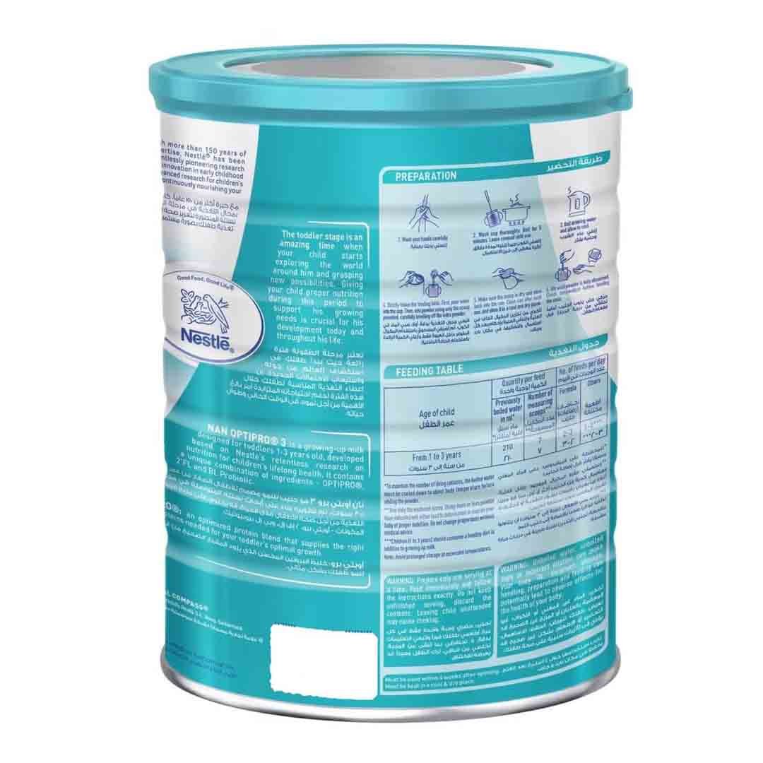 Nestle NAN Optipro Stage 3 Growing Up Formula From 1-3 Years 1.8kg
