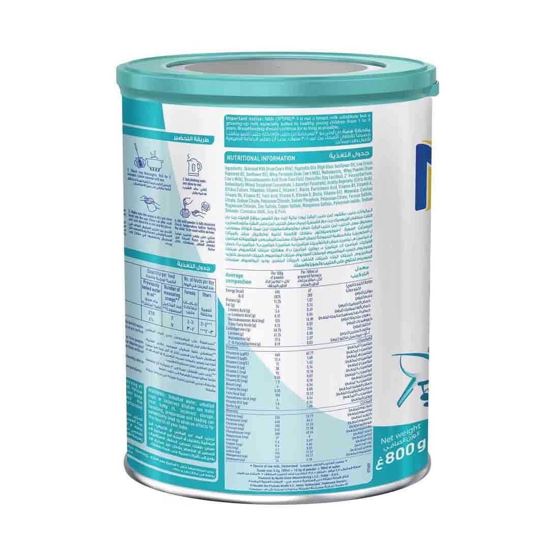 Nestle NAN Optipro Stage 3 Growing Up Formula From 1 to 3 Years 800g
