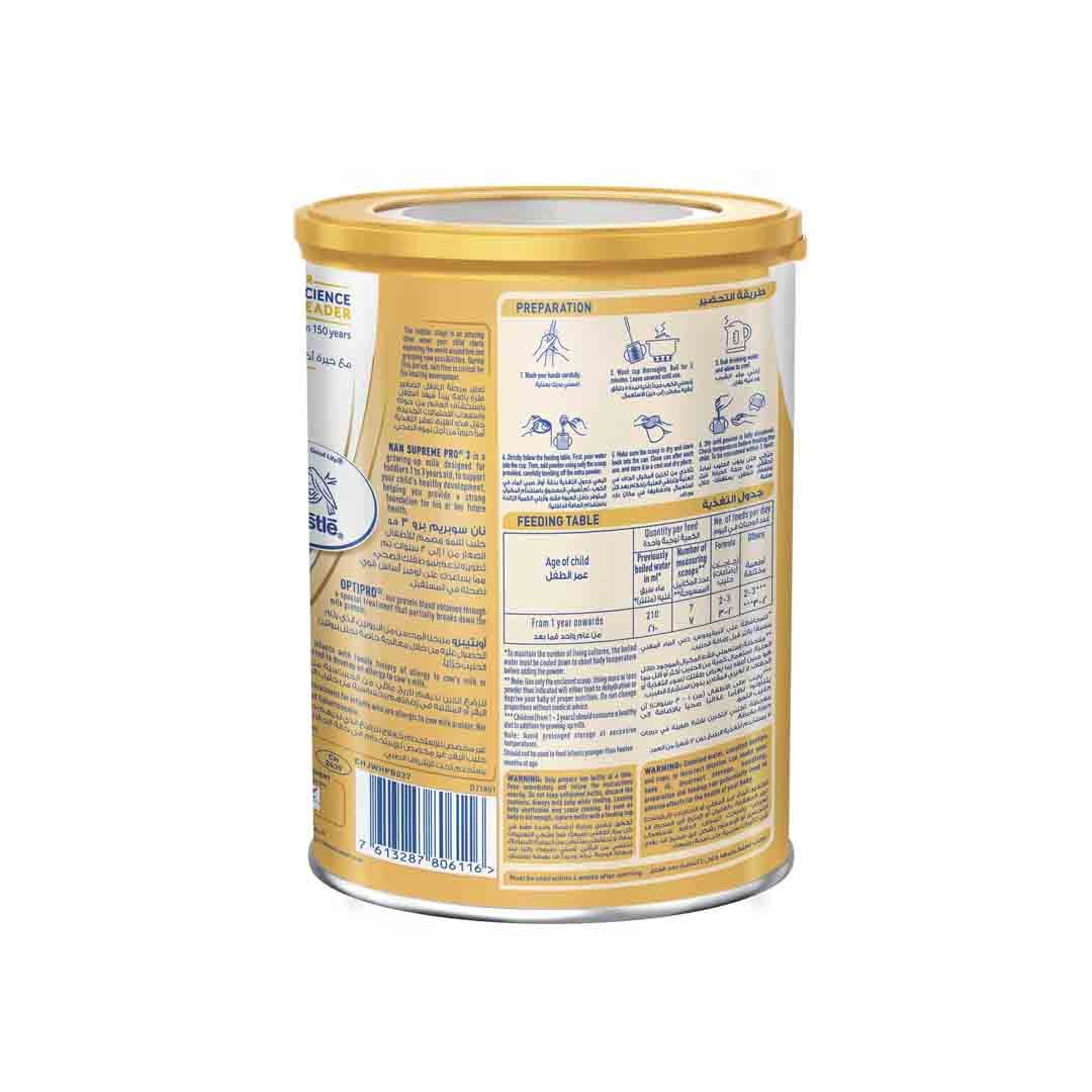 Nestle NAN Supreme Pro 3 Growing Up Formula From 1-3 Years 800g