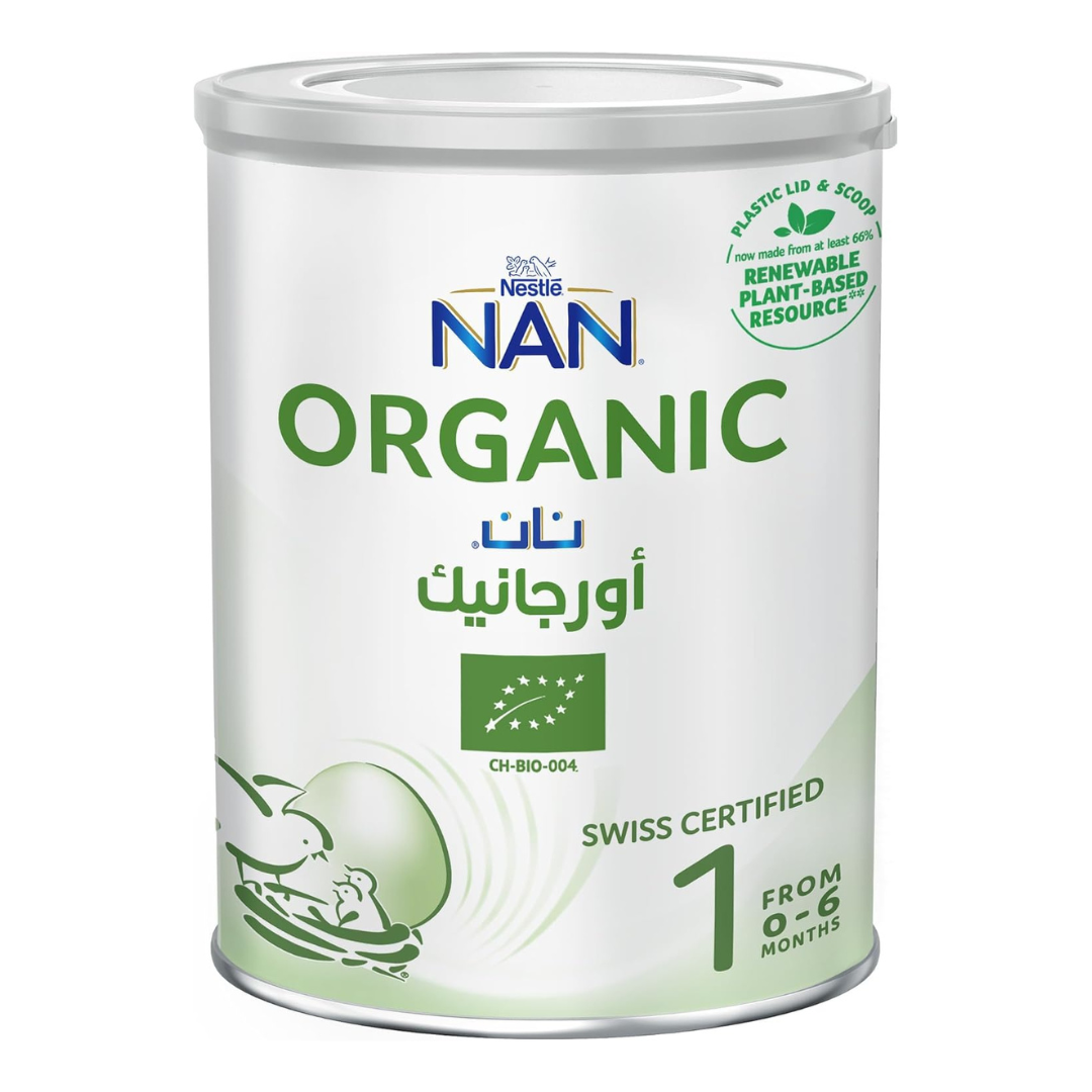 Nestle NAN Organic Stage 1 Starter Infant Formula, Baby Milk, From 0 to 6 Months, 380g, Tin